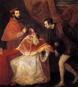 Pope Paul III with his Nephews Alessandro and Ottavio Farnese TIZIANO Vecellio